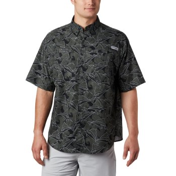 Columbia PFG Super Tamiami Short Sleeve, Camisa Negros Para Hombre | 710289-BHU